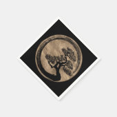 Serviette En Papier Enso Zen Circle et Bonsai Tree Gold (Coin)