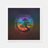 Serviette En Papier Enso Zen Circle et Bonsai Tree Nebula (Devant)