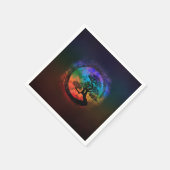 Serviette En Papier Enso Zen Circle et Bonsai Tree Nebula (Coin)