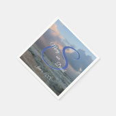 Serviette En Papier Entendre Le Mariage Des Vagues (Coin)