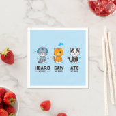 Serviette En Papier Entendu Saw Ate No Bird Party serviettes (En situation)