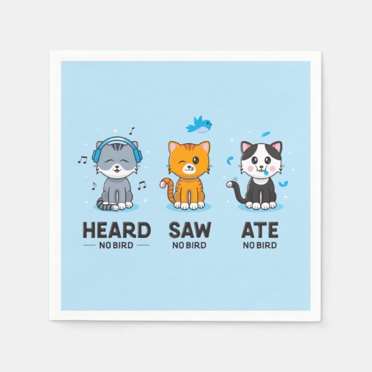 Serviette En Papier Entendu Saw Ate No Bird Party serviettes (Devant)