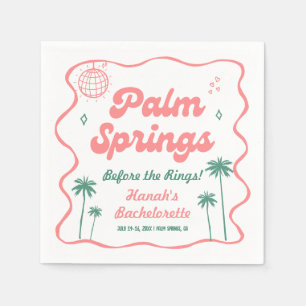 Serviette En Papier Enterrement de vie de jeune fille à Palm Springs