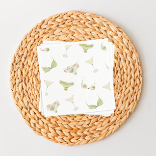 Serviette En Papier Enterrement de vie de jeune fille avec Bikinis & M