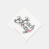 Serviette En Papier Enterrement de vie de jeune fille Bach & Boozy bla (Coin)