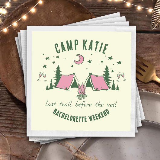 Serviette En Papier Enterrement de vie de jeune fille Camping