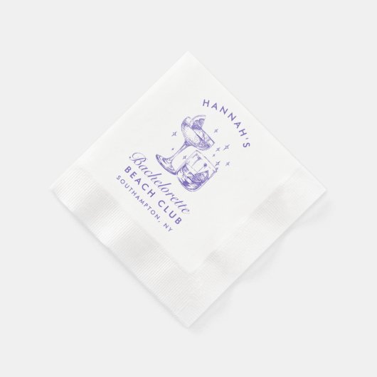 Serviette En Papier Enterrement de vie de jeune fille Cocktail rétro v (Coin)