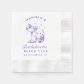 Serviette En Papier Enterrement de vie de jeune fille Cocktail rétro v (Devant)