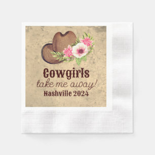 Serviette En Papier Enterrement de vie de jeune fille Cowgirl de l'Oue