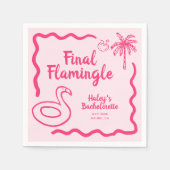 Serviette En Papier Enterrement de vie de jeune fille Flamingle final (Devant)