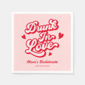 Serviette En Papier Enterrement de vie de jeune fille : Ivres d'amour (Devant)