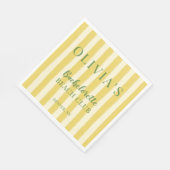 Serviette En Papier Enterrement de vie de jeune fille jaune et vert d' (Coin)