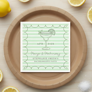 Serviette En Papier Enterrement de vie de jeune fille Margs et Mariage