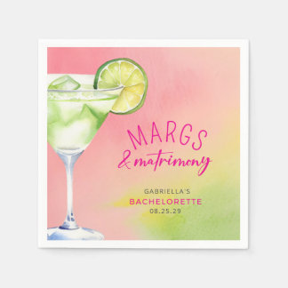 Serviette En Papier Enterrement de vie de jeune fille Margs et Matrimo