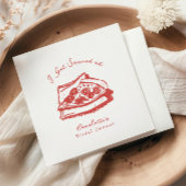 Serviette En Papier Enterrement de vie de jeune fille Pizza Funky "Je