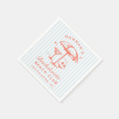 Serviette En Papier Enterrement de vie de jeune fille Rétro Moderne Or (Coin)