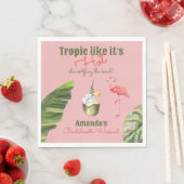 Serviette En Papier Enterrement de vie de jeune fille Rose Tropical Ch (En situation)