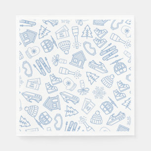 Serviette En Papier Enterrement de vie de jeune fille Ski Dernier Toas