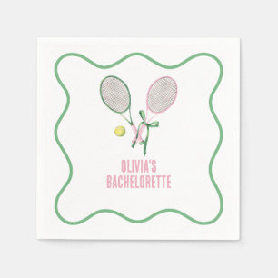 Serviette En Papier Enterrement de vie de jeune fille tennis preppy
