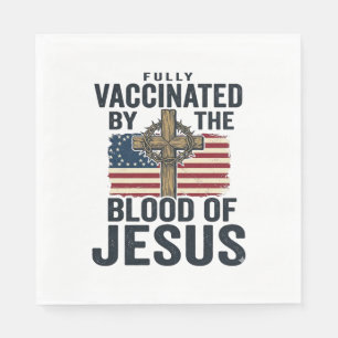 Serviette En Papier Entièrement vacciné par le sang de Jésus Patriotiq