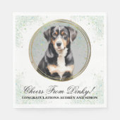 Serviette En Papier Entlebucher Mountain Dog Mariage photo Napkins (Devant)