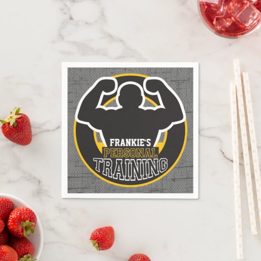 Serviette En Papier Entraîneur du GYM Power Training Fitness Custom (En situation)