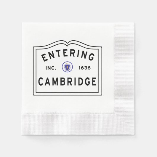 Serviette En Papier Entrée Cambridge Massachusetts Bâton rectangulaire (Devant)
