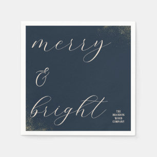 Serviette En Papier Entreprise Marine et Gold Holiday