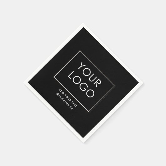 Serviette En Papier Entreprise moderne Logo Entreprise Noir (Coin)