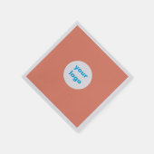 Serviette En Papier entreprise personnalisée logo nom simple blanc rou (Coin)