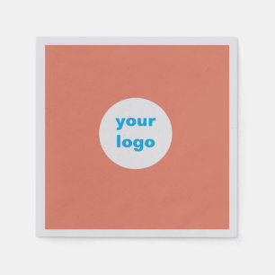 Serviette En Papier entreprise personnalisée logo nom simple blanc rou