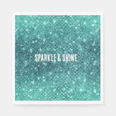 Serviette En Papier Éperche verte Turquoise Aqua (Devant)