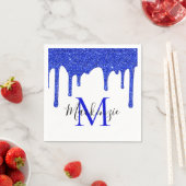 Serviette En Papier Épersion Royal Blue Parties scintillant Drives Mon (En situation)