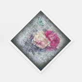 Serviette En Papier Ephemera Papillon floral Newsprint Decoupage (Coin)