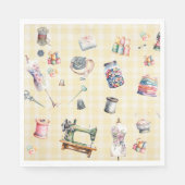 Serviette En Papier Ephémère couture, cercle à coudre, fête (Devant)