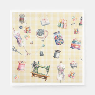 Serviette En Papier Ephémère couture, cercle à coudre, fête