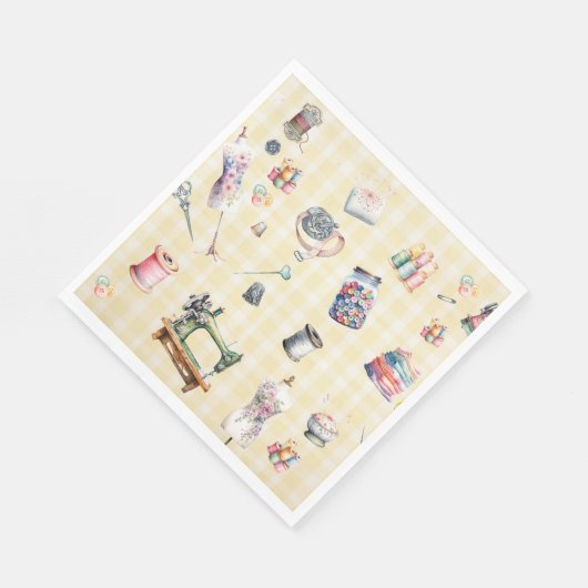 Serviette En Papier Ephémère couture, cercle à coudre, fête (Coin)