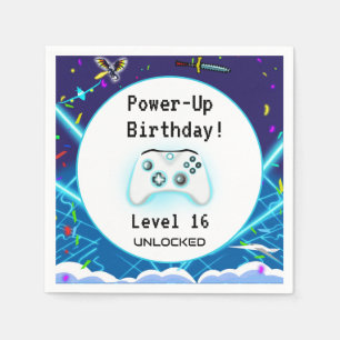 Serviette En Papier Epic Gamer Happy 16 Anniversaire Invitation Critic