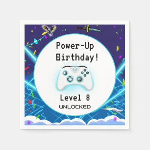 Serviette En Papier Epic Gamer Happy 8th Birthday Invitation Critical 