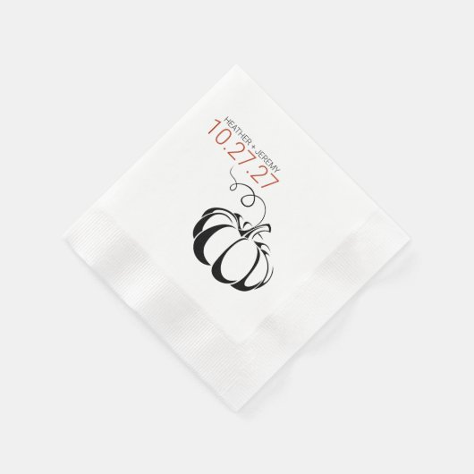 Serviette En Papier Épice citrouille (Coin)