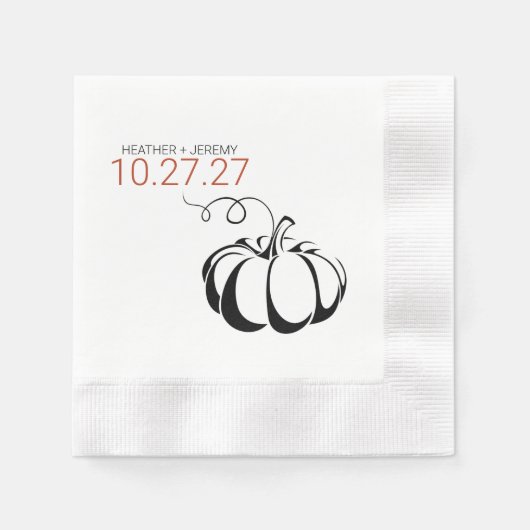 Serviette En Papier Épice citrouille (Devant)