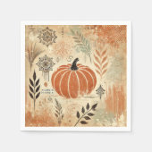 Serviette En Papier Épice citrouille Distressed Encre Automne Saison D (Devant)