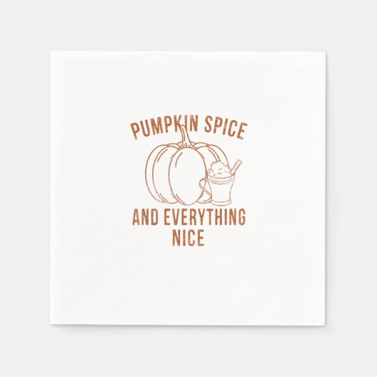Serviette En Papier Épice citrouille Et Tout Beau Automne Saison Que (Devant)