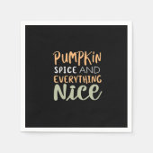 Serviette En Papier Épice citrouille Et Tout Nice Citation D'Automne (Devant)