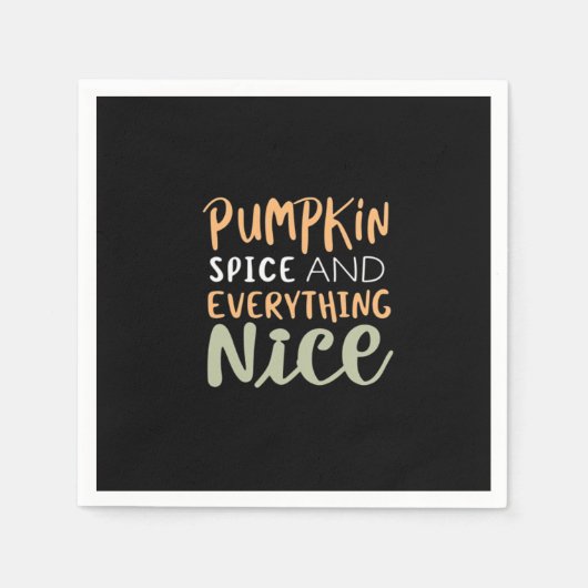 Serviette En Papier Épice citrouille Et Tout Nice Citation D'Automne (Devant)