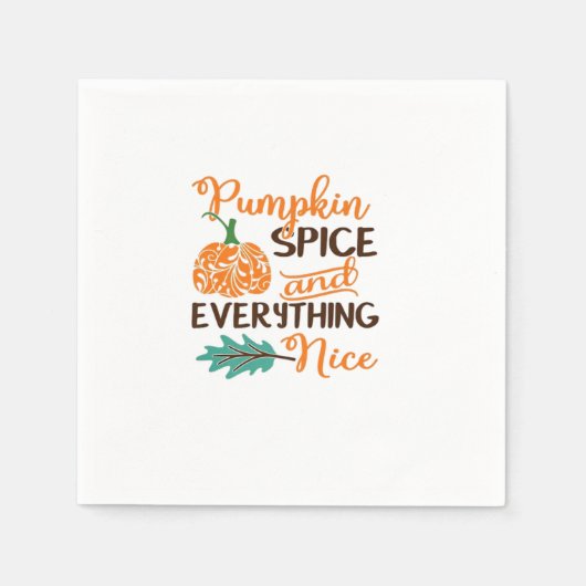 Serviette En Papier Épice citrouille Et Tout Nice - Citrouille mignon (Devant)