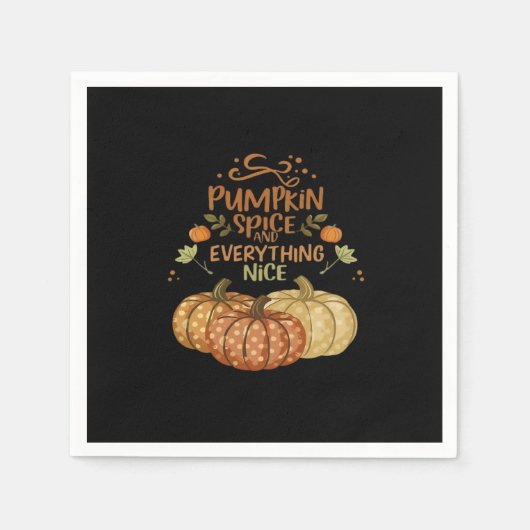 Serviette En Papier Épice citrouille Et Tout Nice - Mème Automne Qu (Devant)