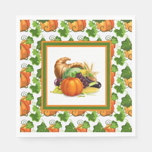 Serviette En Papier Épice de citrouille  (Devant)