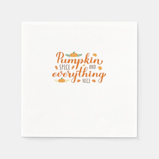 Serviette En Papier Épices citrouilles Et Tout Beau Design De Base (Devant)