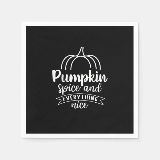 Serviette En Papier Épices citrouilles Et Tout Bien (Devant)